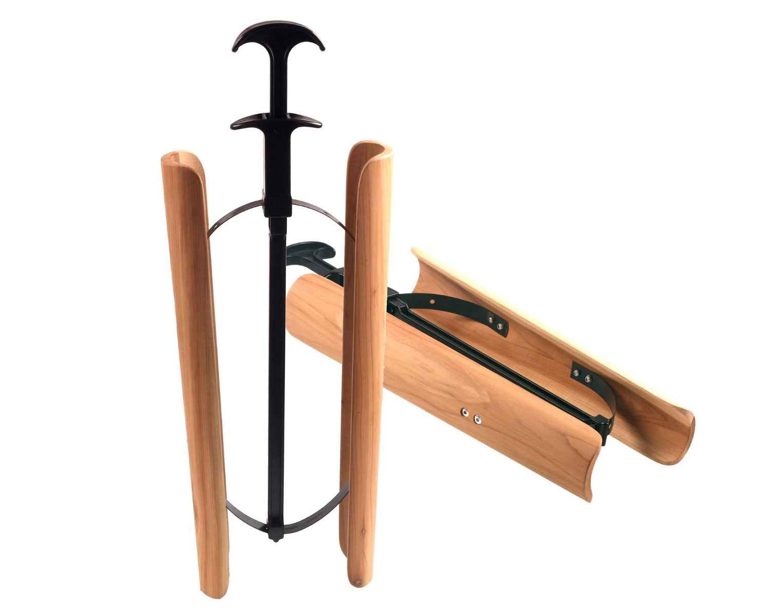 1 Pair Tall Cedar Wood Boot Shaper with Handle and Spring