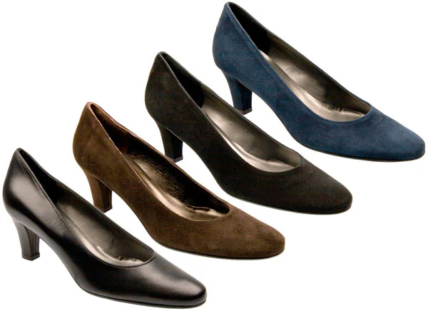 AVELLINO Ladies Black Calf Court Shoe - Image 3