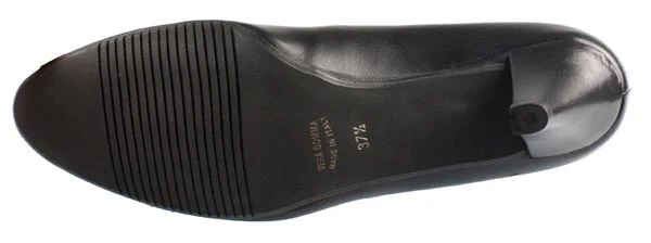 AVELLINO Ladies Black Suede Court Shoe - Image 3