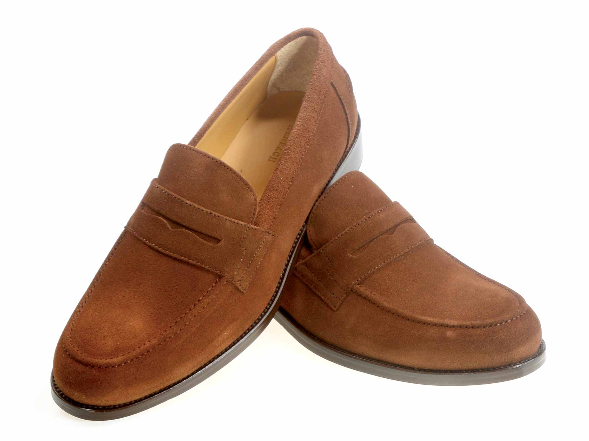 Avon Mens Autumn Brown Suede Calf Loafer - Image 3