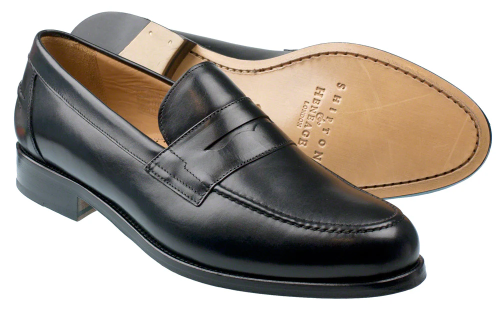 Axe Mens Black Calf English Loafer - Image 3