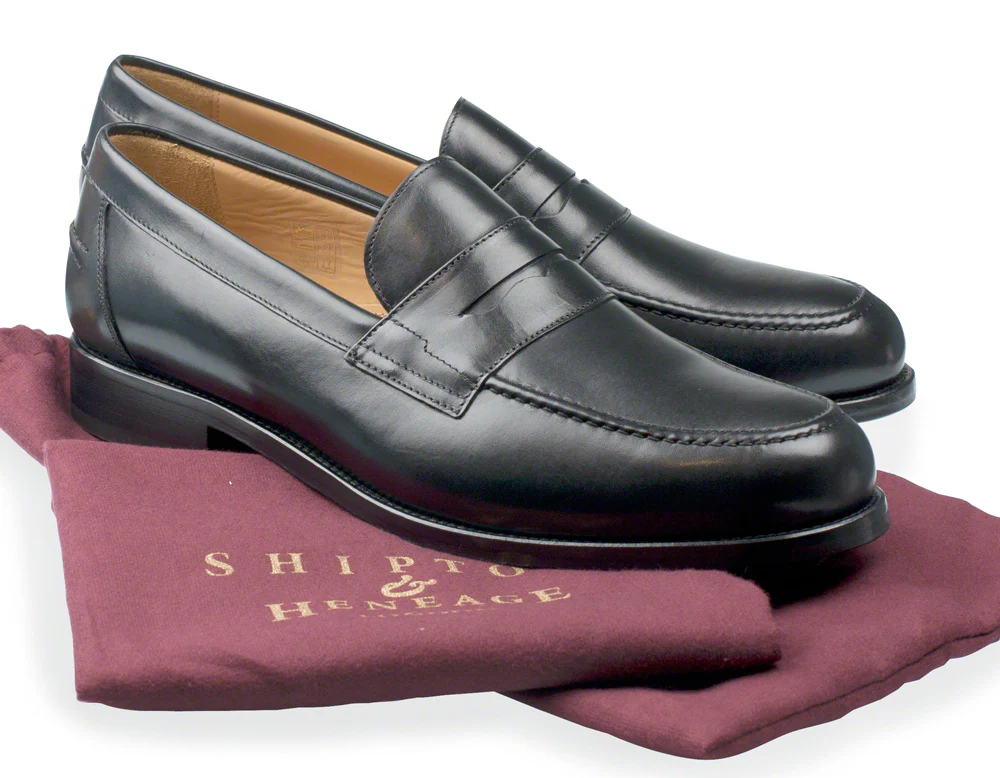 Axe WIDE Mens Black Calf English Loafer - Image 2