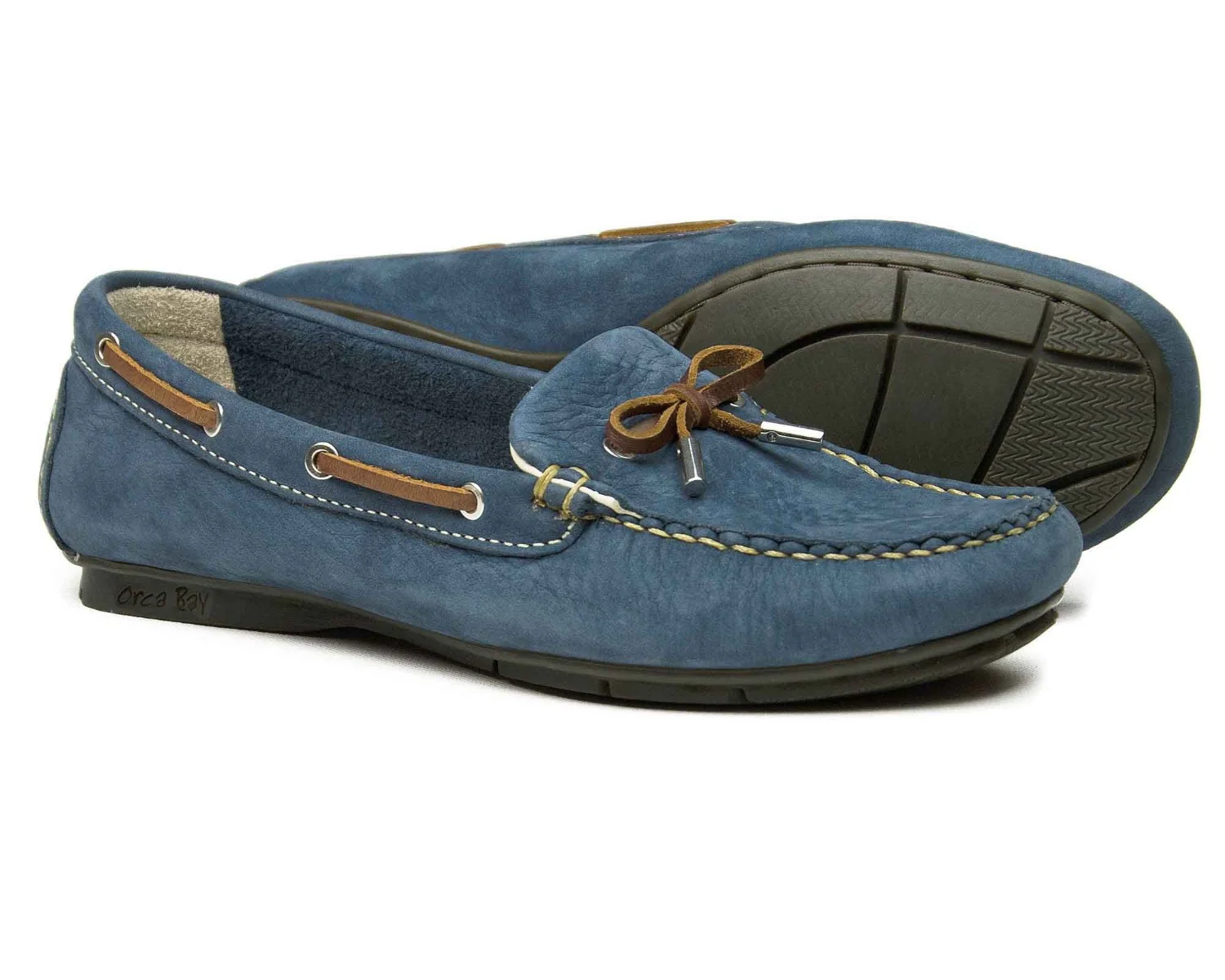 Ballena Ladies Denim Blue Driving Loafers