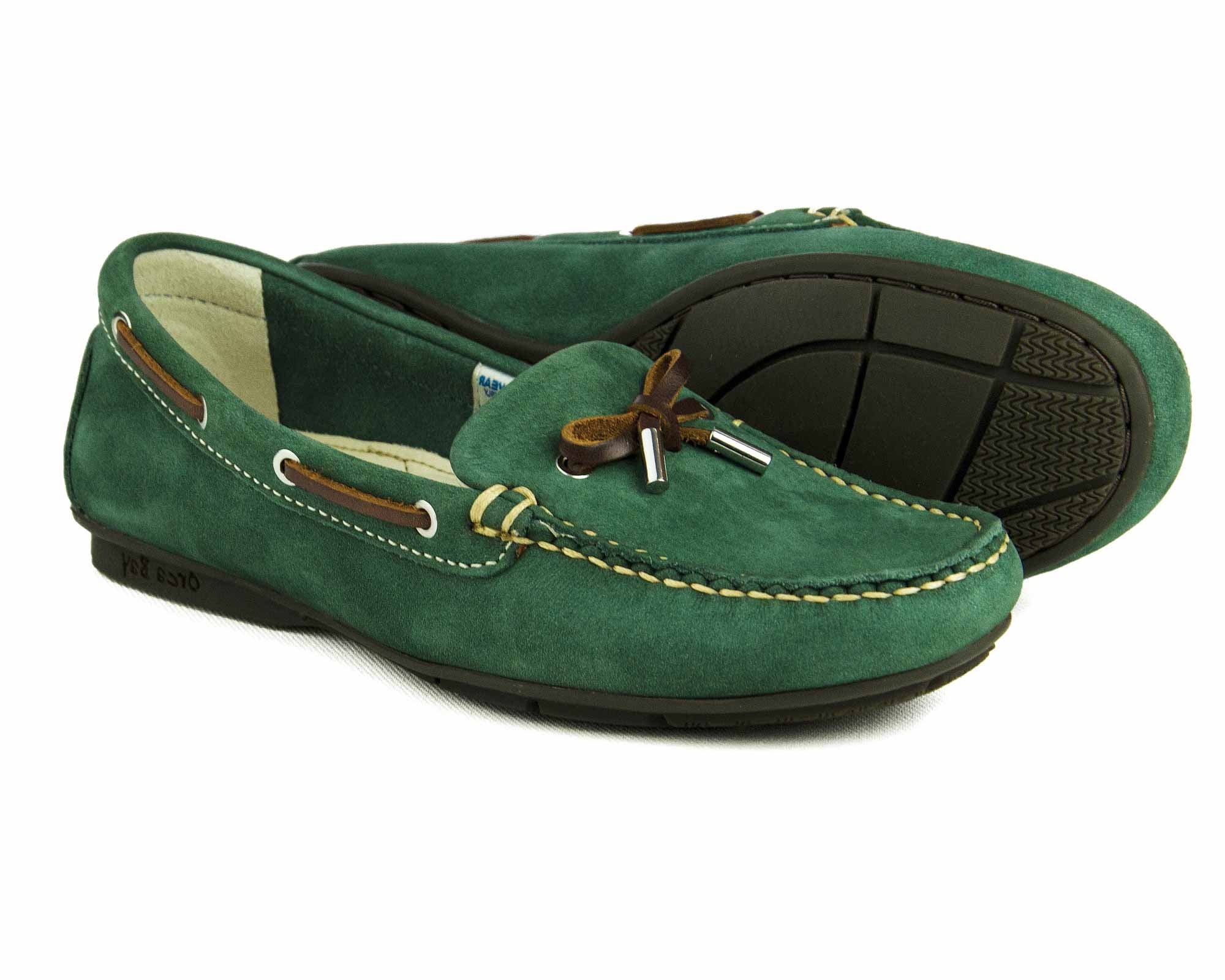 Ballena Ladies Green Driving Loafers