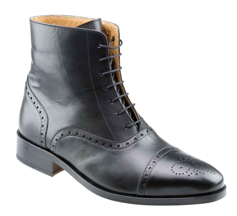 Mens Balmoral Boot Black Calf