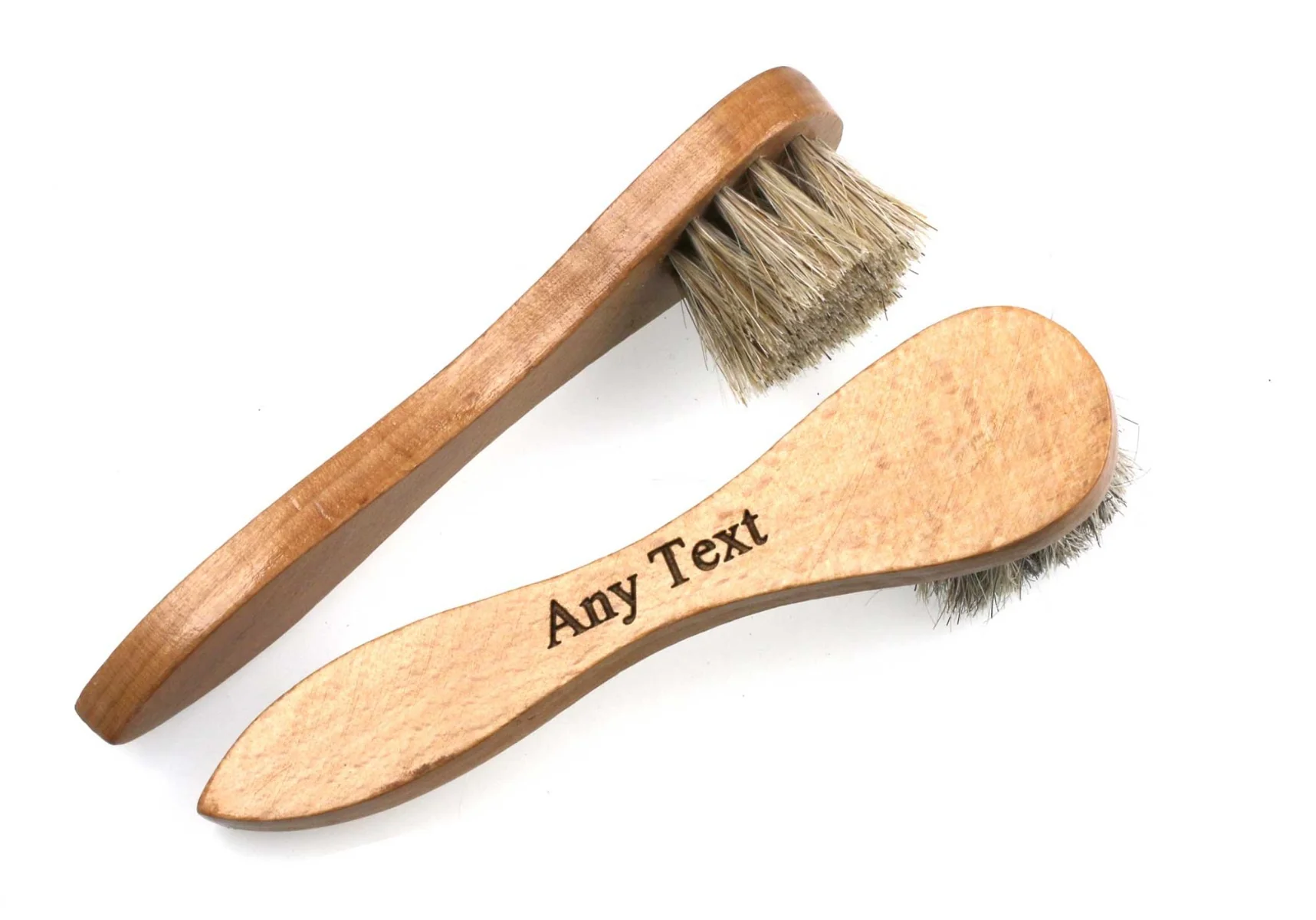Personalisable Small Wood Valet Box Shoe Cleaning Kit with beeswax polish - Image 3