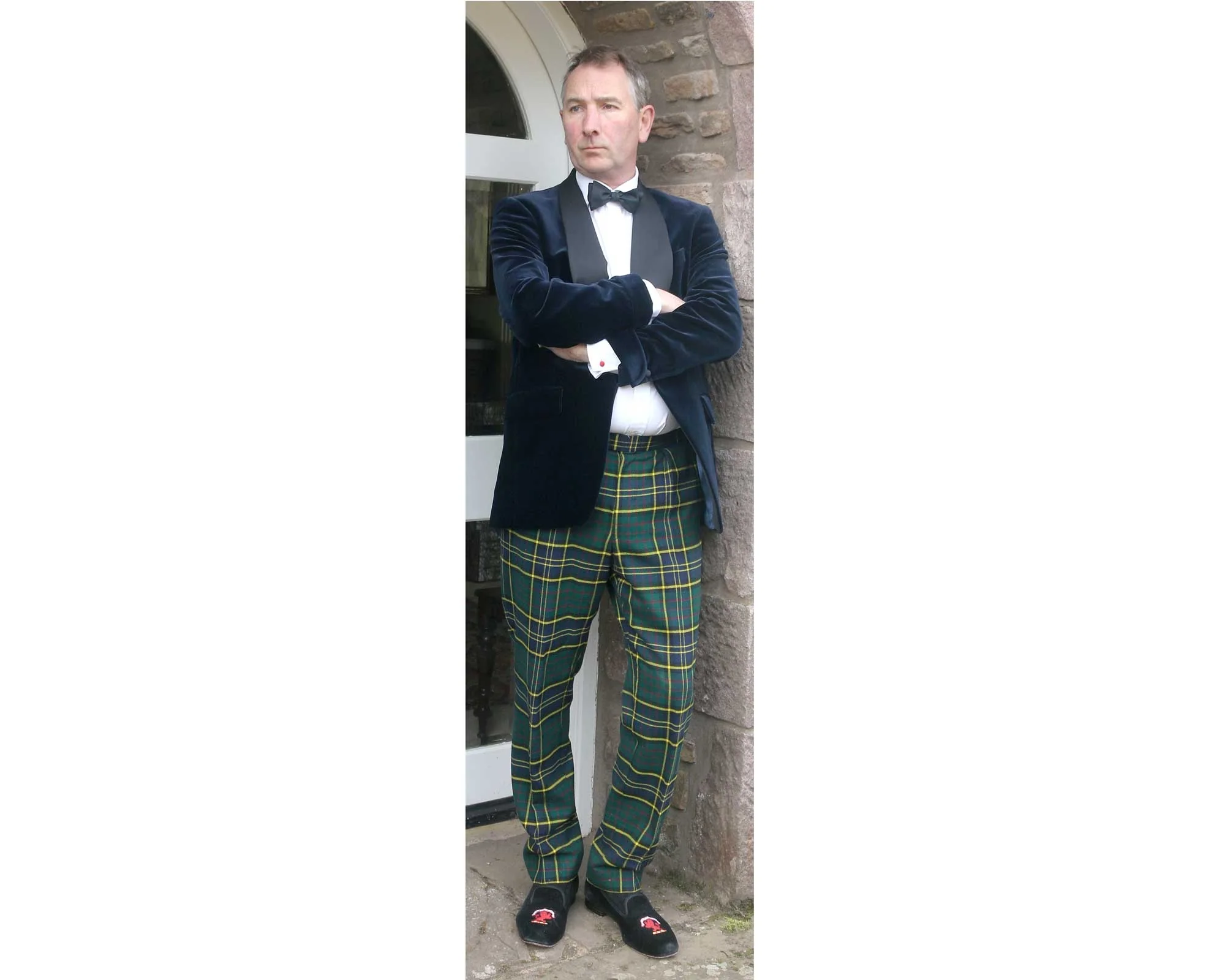 Bottle Green Velvet Smoking Jacket - Image 4
