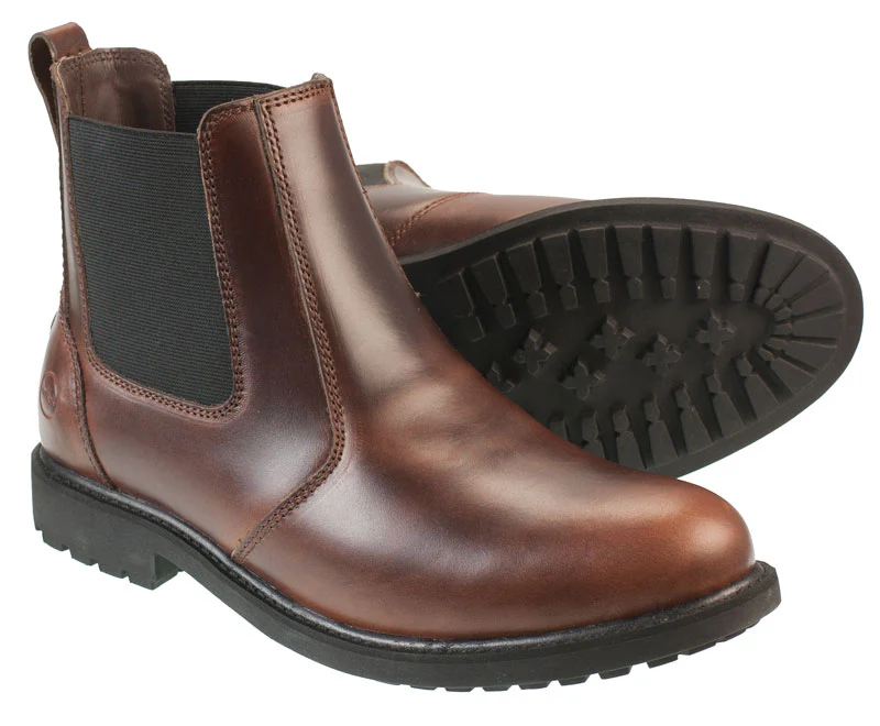 Brecon Mens Brown Leather Dealer Boot - Image 4