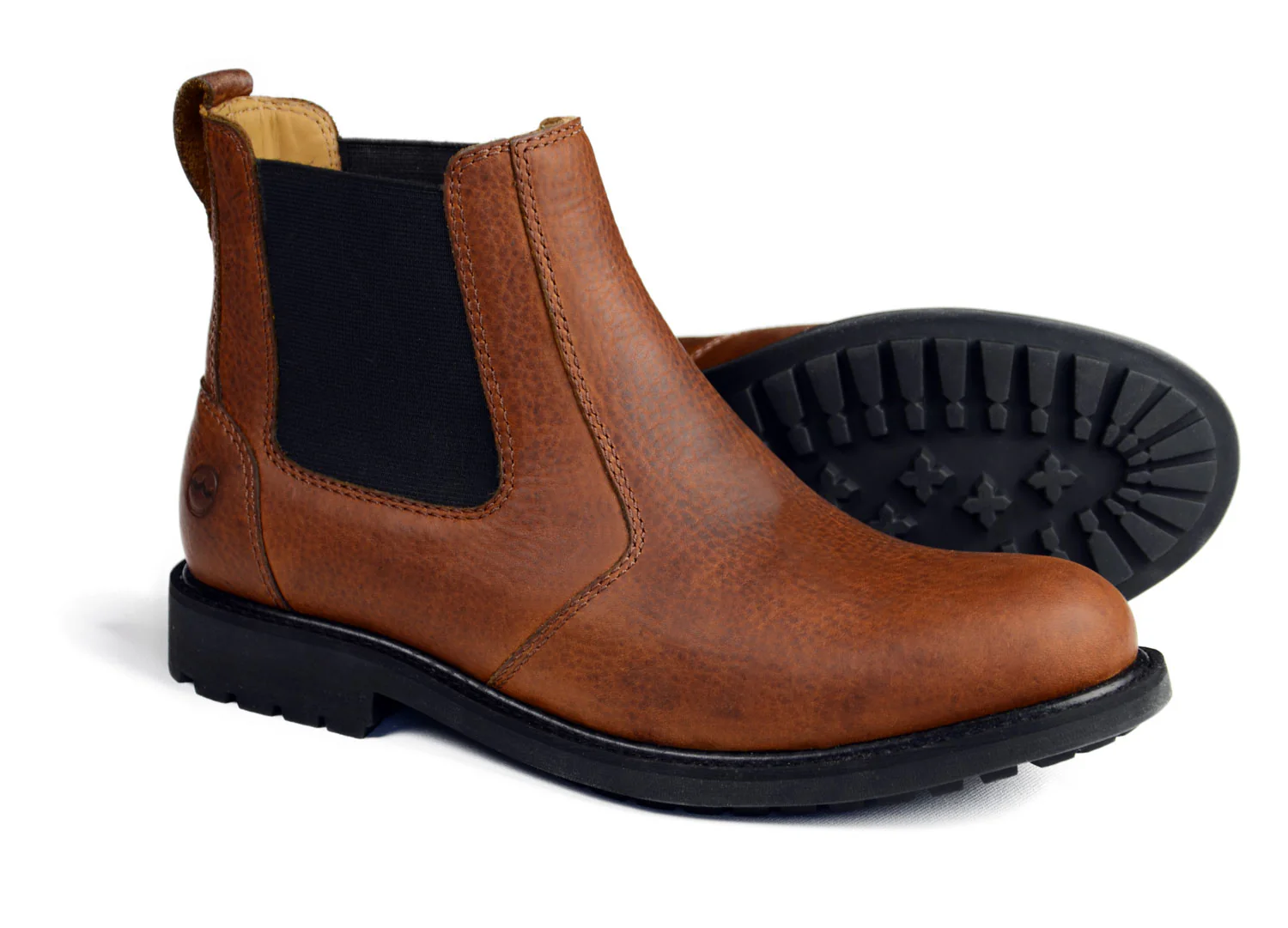 Brecon Mens Havana Brown Leather Dealer Boot