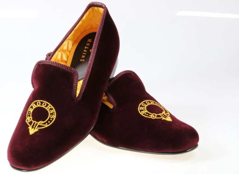 Brooks's Club Velvet Slippers