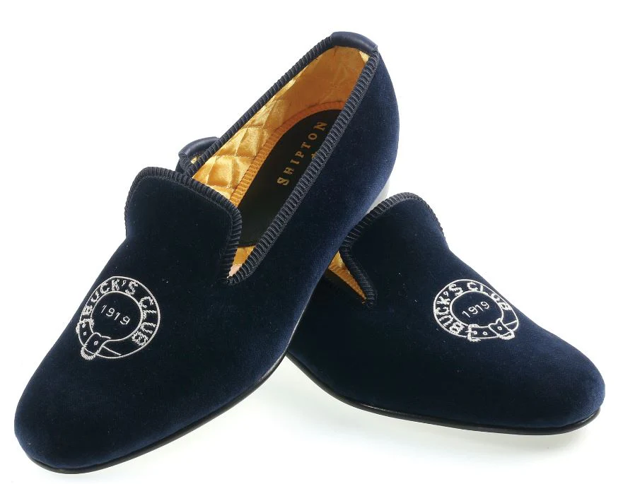 Bucks Club Velvet Slippers
