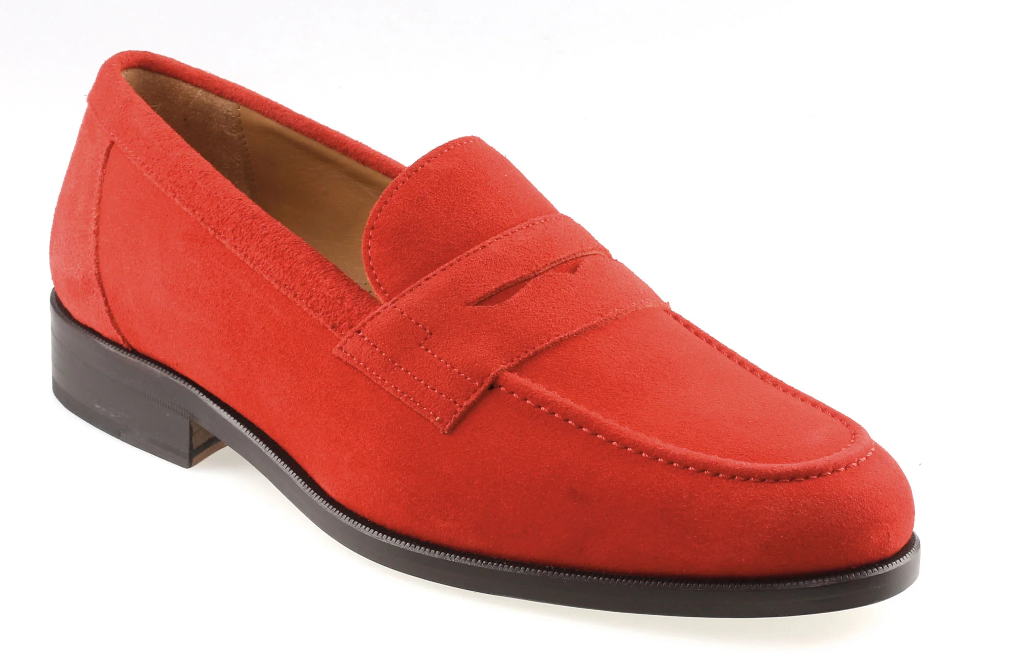 Calder Mens Chilli Red Suede English Loafer