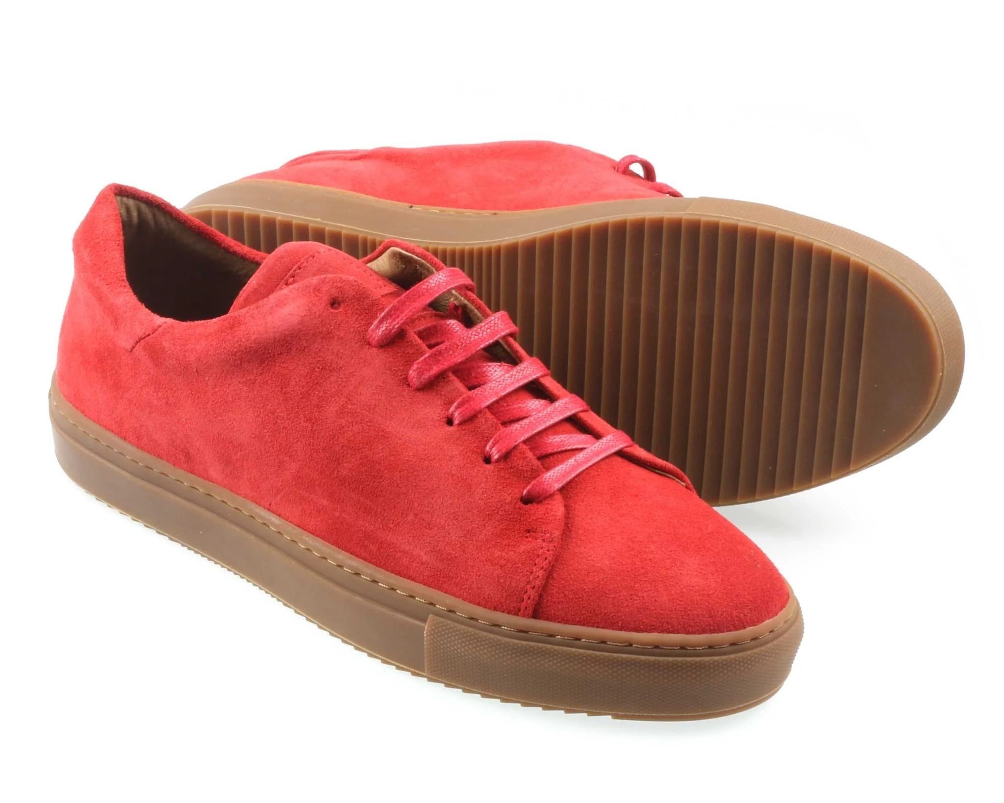CALIFORNIA Mens Rosa Red Suede Sneakers - Image 2