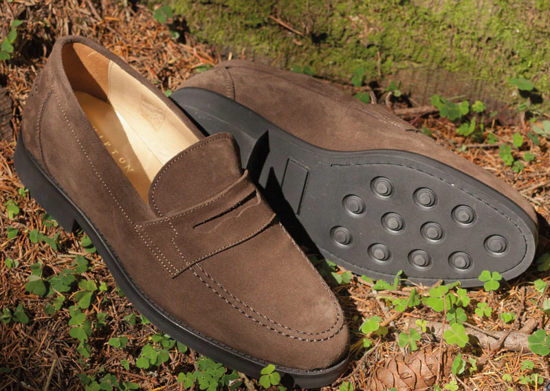 Cam Mens Chocolate Brown Suede Loafer With Rubber Sole - Image 4