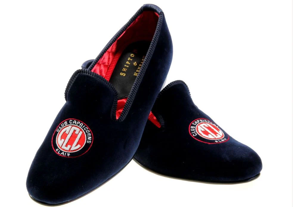 Capricorns Ski Club Velvet Slippers