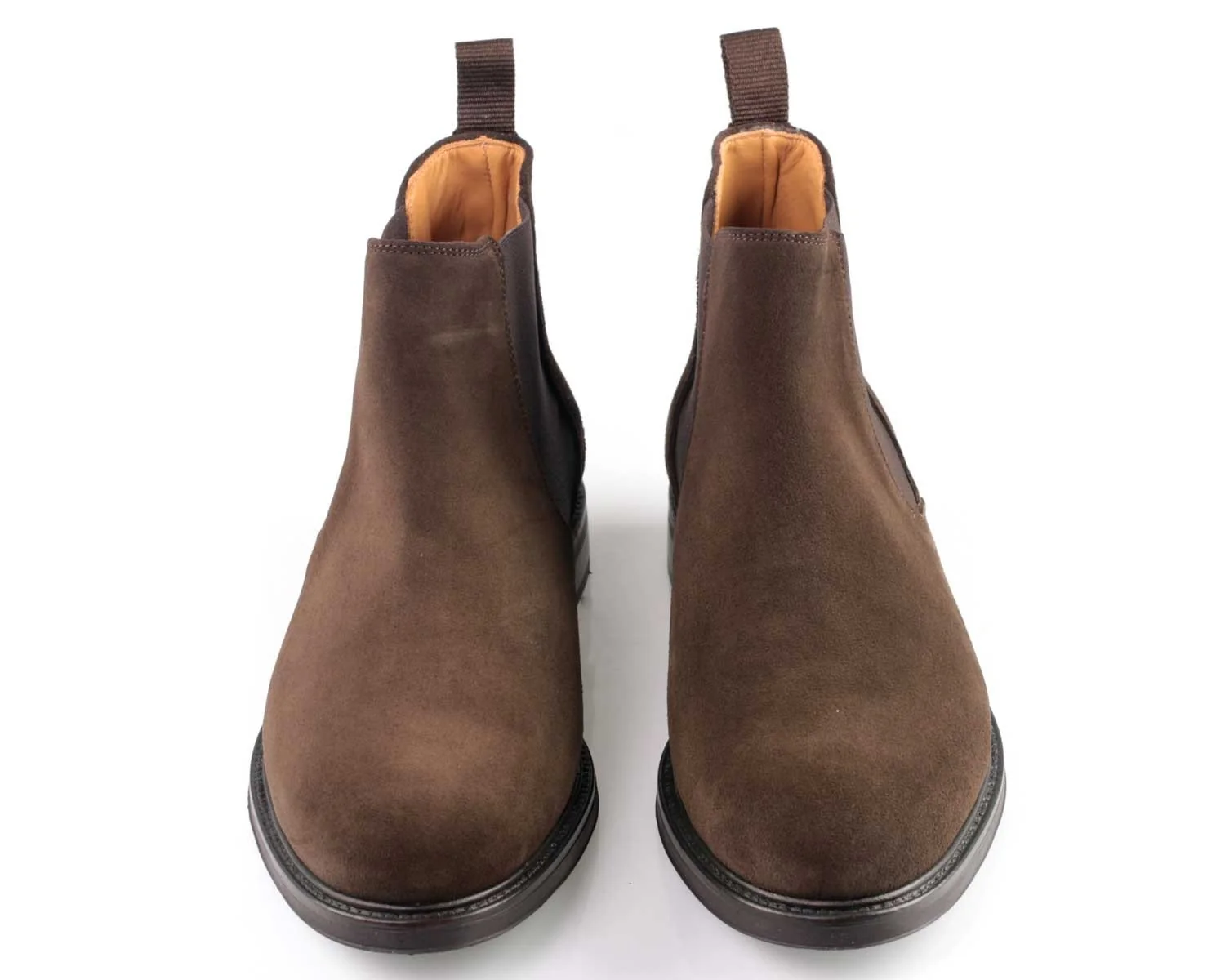 Chalfont Mens Chocolate Suede Chelsea Boot - Image 2