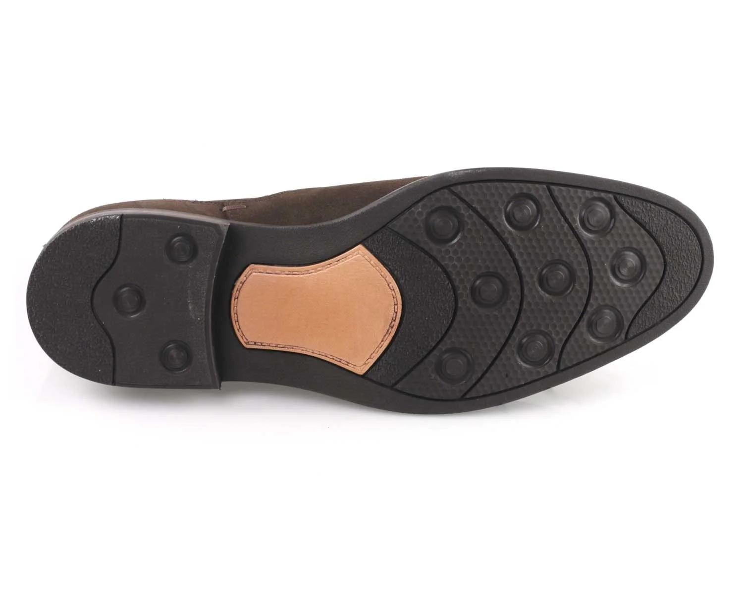 Chalfont Mens Chocolate Suede Chelsea Boot - Image 4