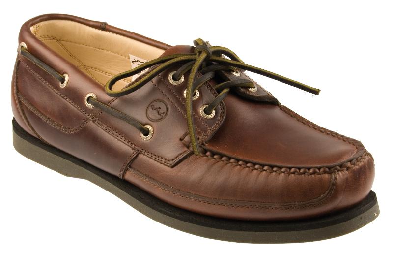 Clipper Mens Elk Brown Boat Shoe