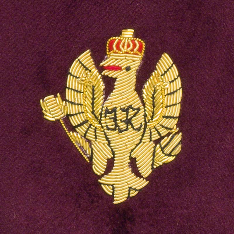 Club Society Motif Velvet Cushion - Image 10