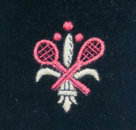 Club Society Motif Velvet Cushion - Image 17