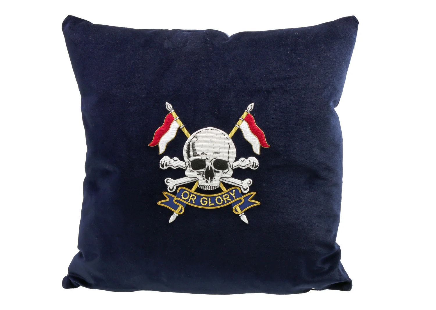 Club Society Motif Velvet Cushion - Image 22