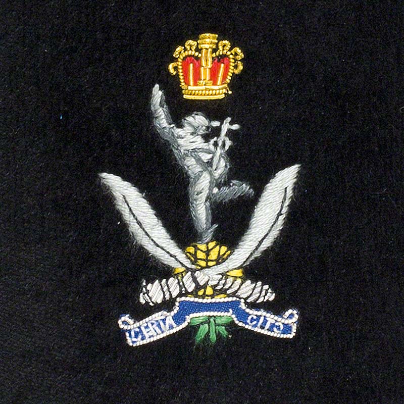 Club Society Motif Velvet Cushion - Image 3