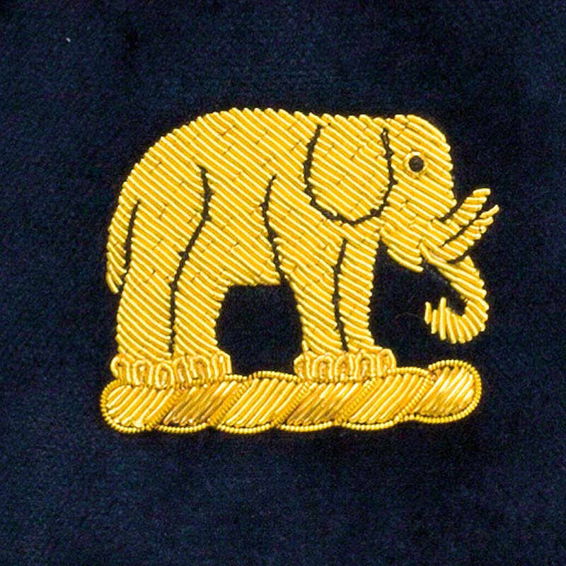 Club Society Motif Velvet Cushion - Image 4