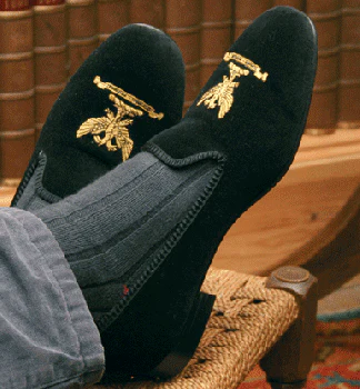 Family Crested Velvet Slippers - Image 5