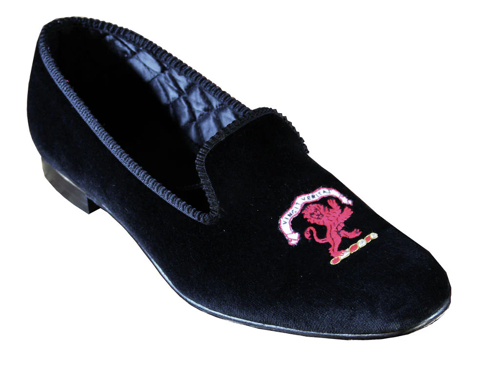 Family Crested Velvet Slippers - Image 6