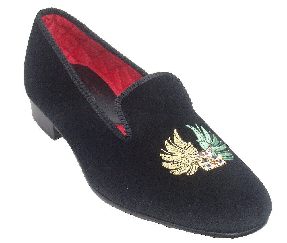 Family Crested Velvet Slippers - Image 7