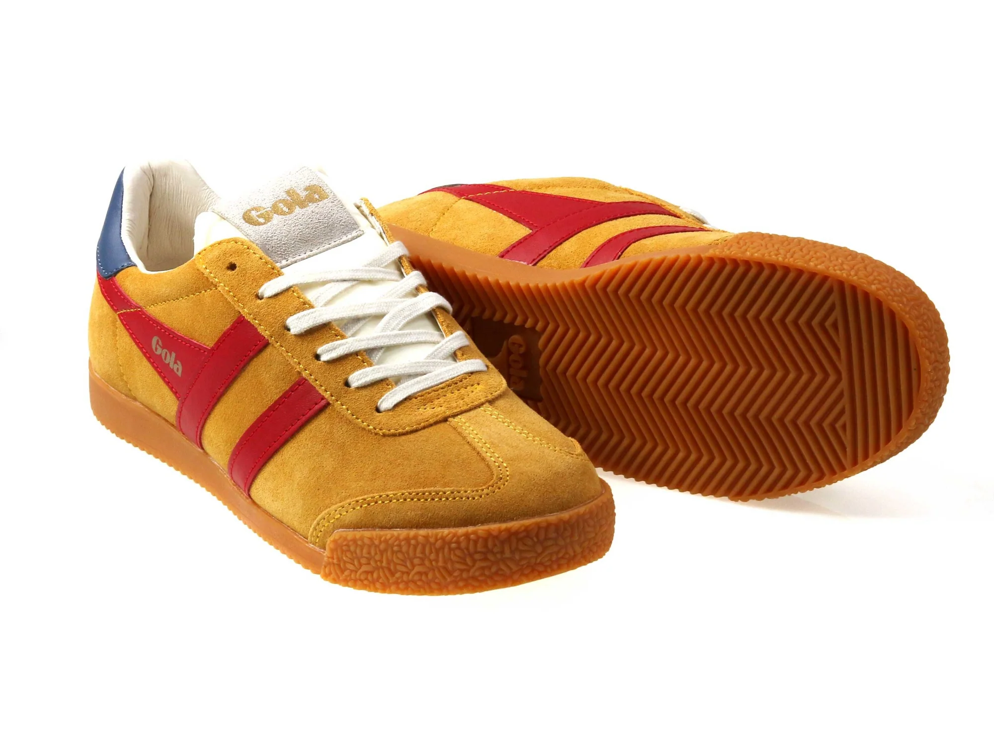 Elan Ladies Sun Deep Red Suede Classic Trainers - Image 3