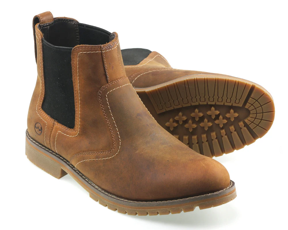 Exmoor Mens Sand Oiled Leather Chelsea Boot