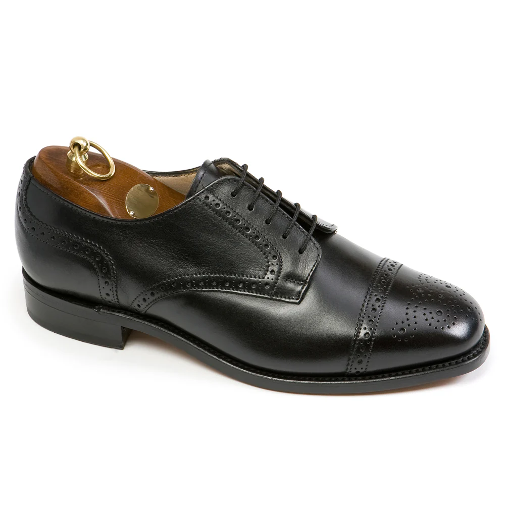 GUILDFORD Extra Wide H Fitting Black Half Brogue Gibson