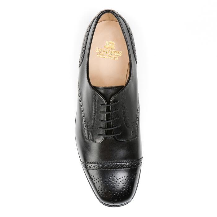 GUILDFORD Extra Wide H Fitting Black Half Brogue Gibson - Image 3