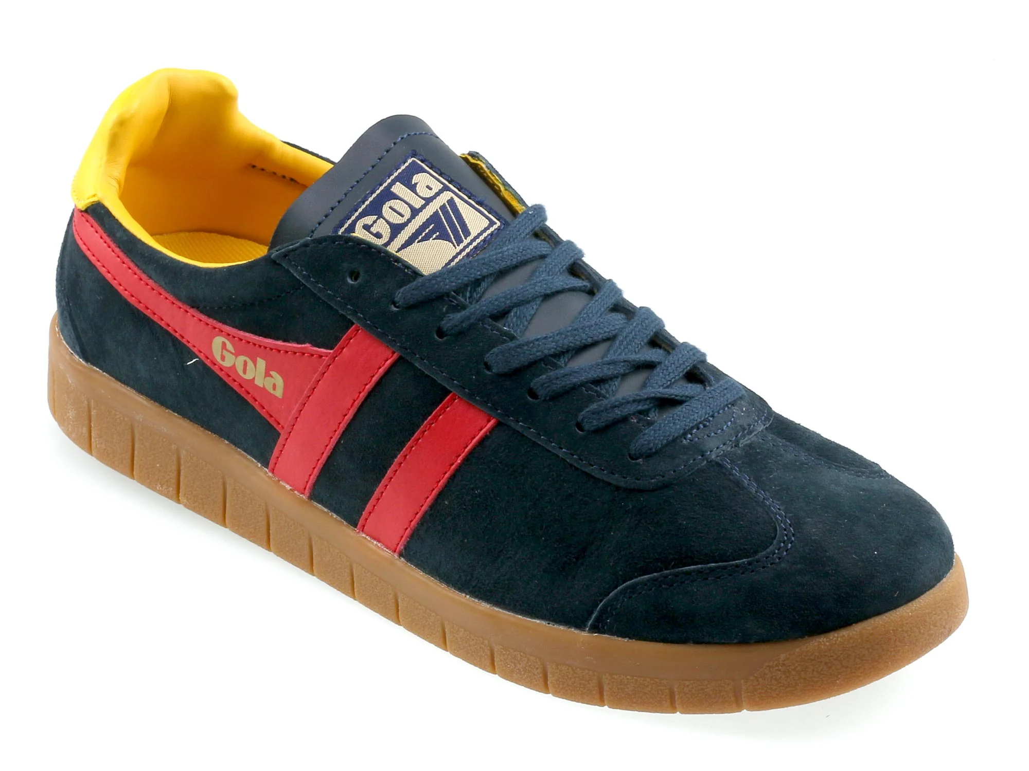 Hurricane Mens Navy Red Suede Classic Trainers