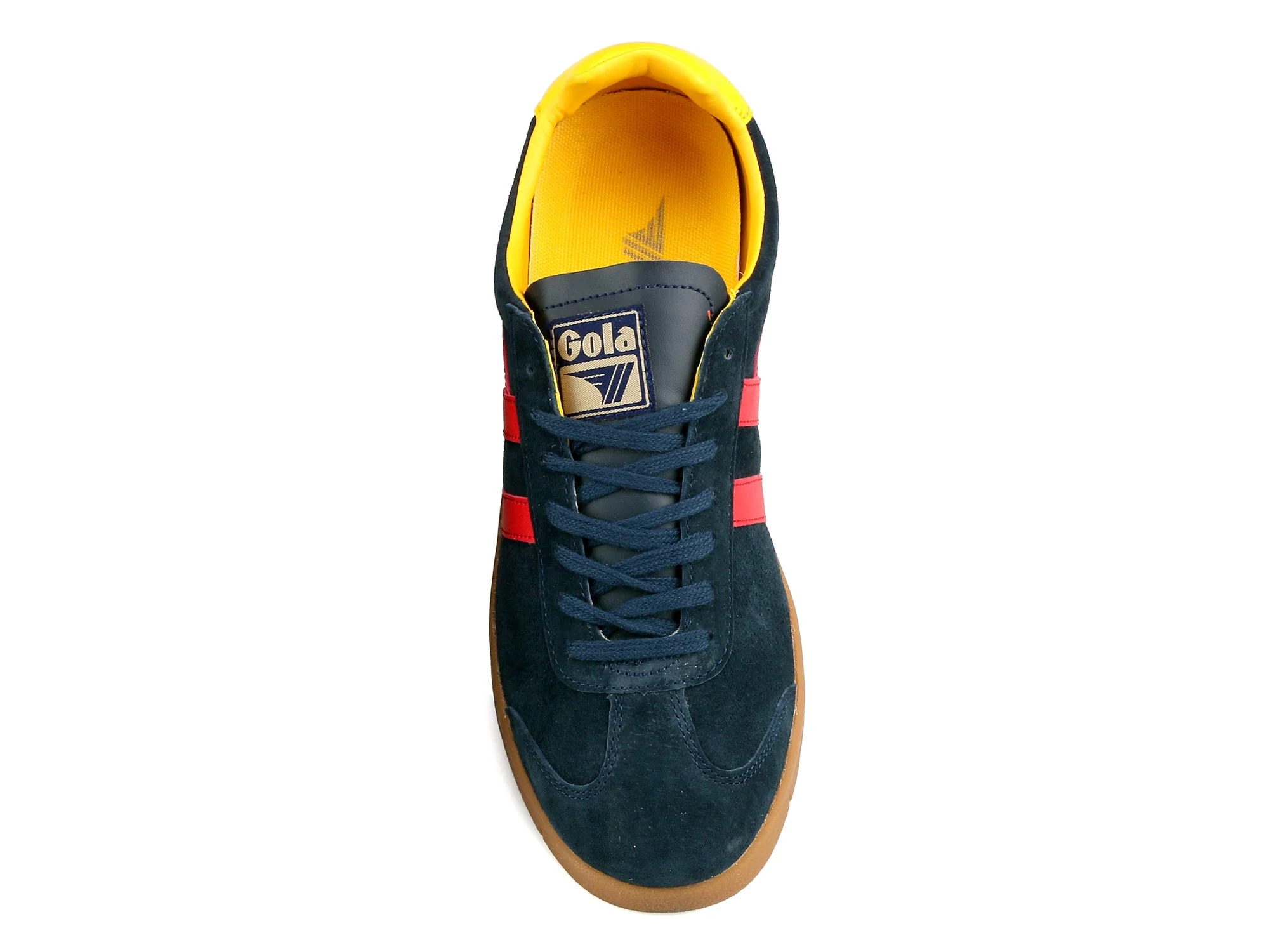Hurricane Mens Navy Red Suede Classic Trainers - Image 2