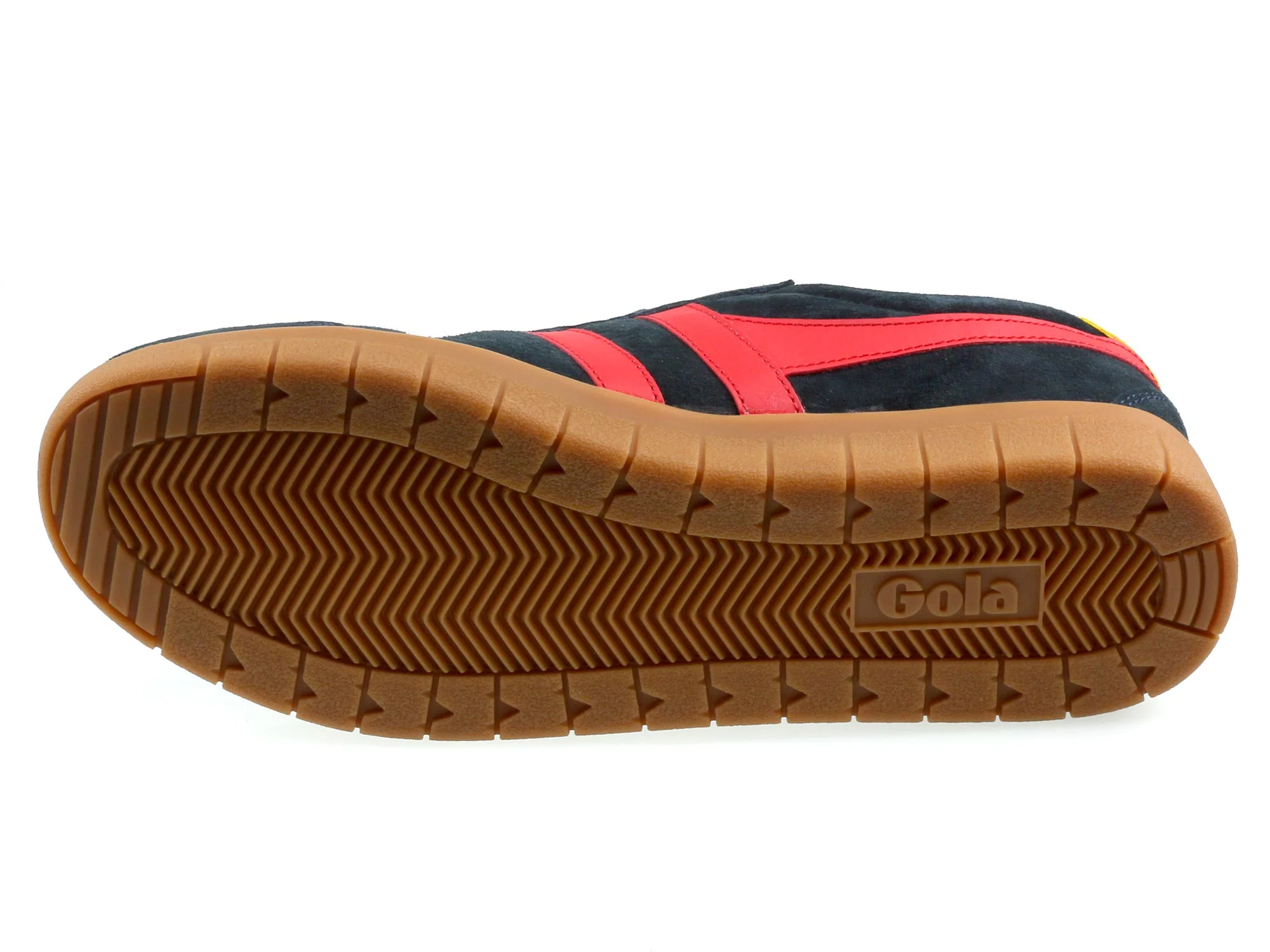 Hurricane Mens Navy Red Suede Classic Trainers - Image 3