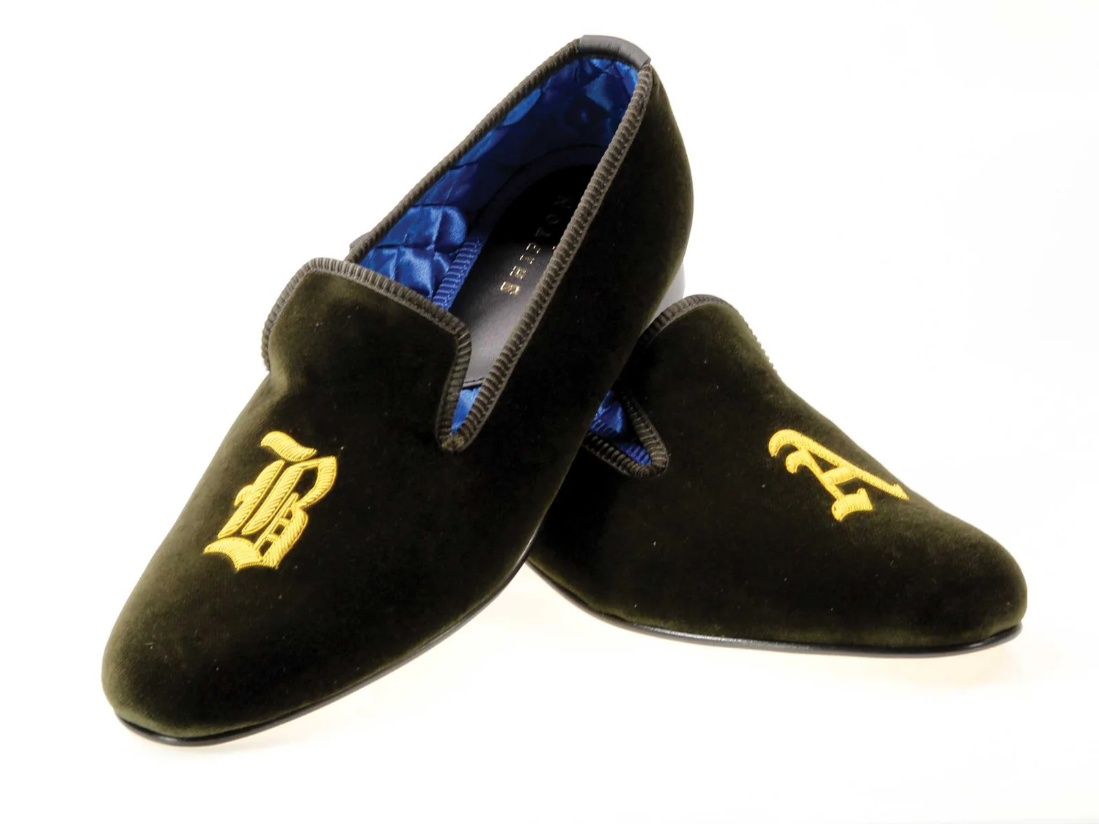 Initialled Monogrammed Velvet Slipper - Image 10