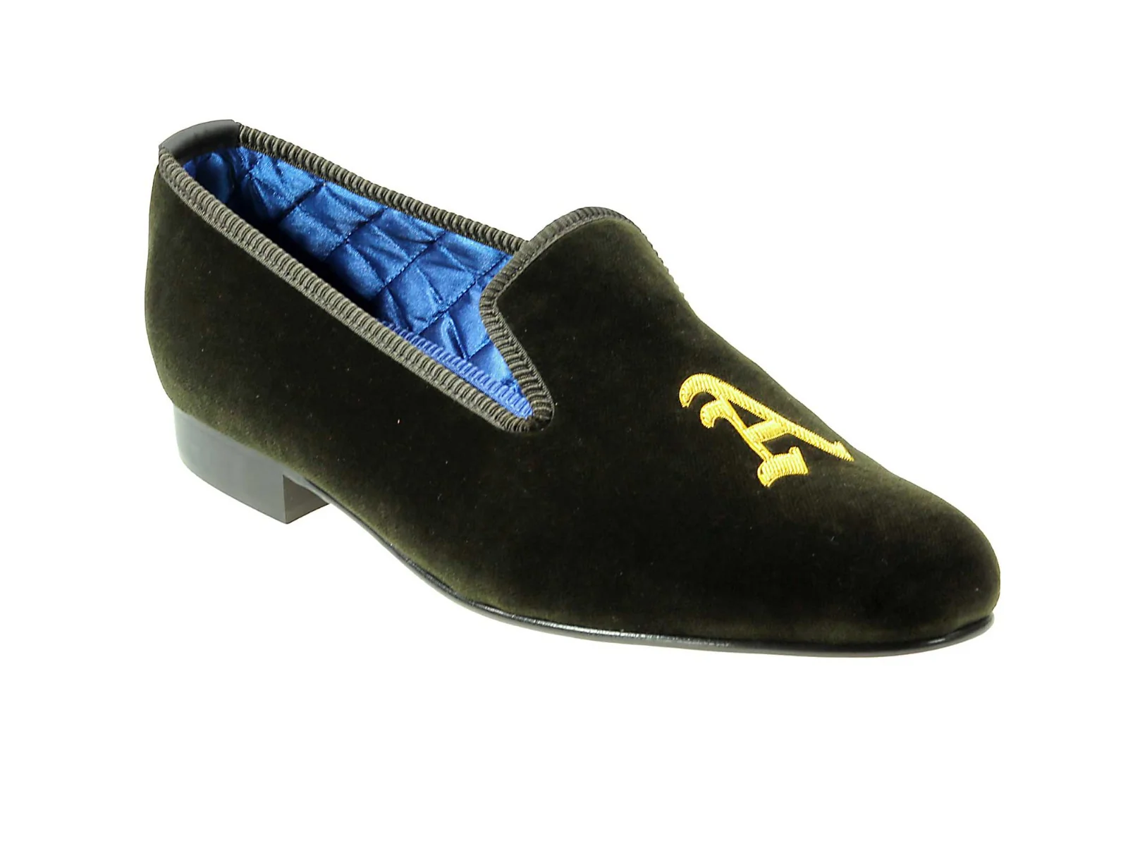 Initialled Monogrammed Velvet Slipper - Image 11