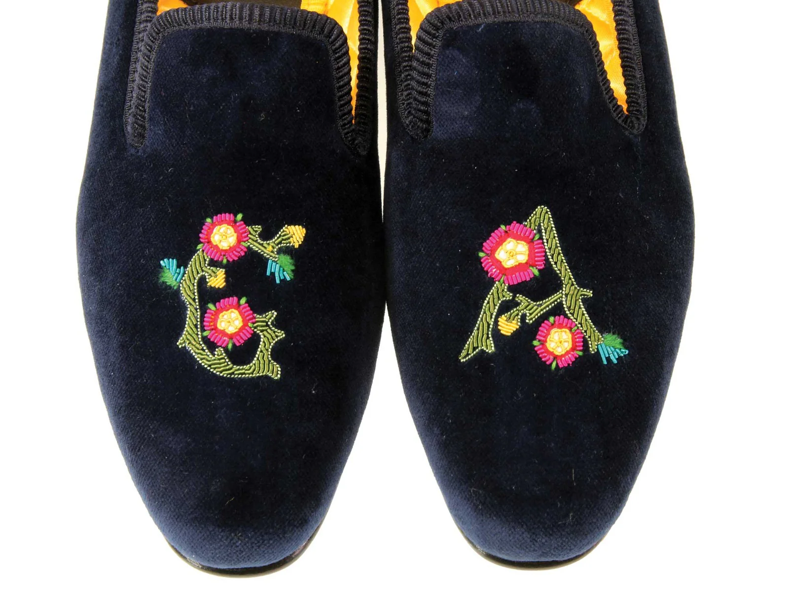 Initialled Monogrammed Velvet Slipper - Image 14