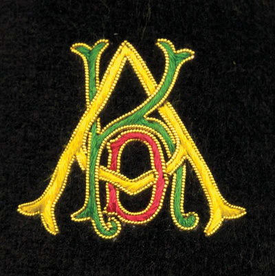 Initialled Monogrammed Velvet Slipper - Image 16