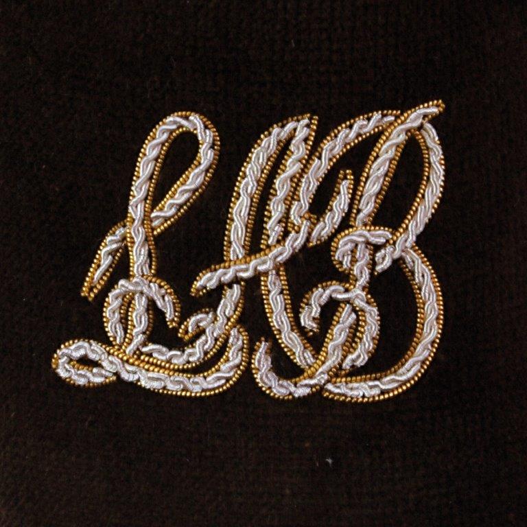 Initialled Monogrammed Velvet Slipper - Image 18
