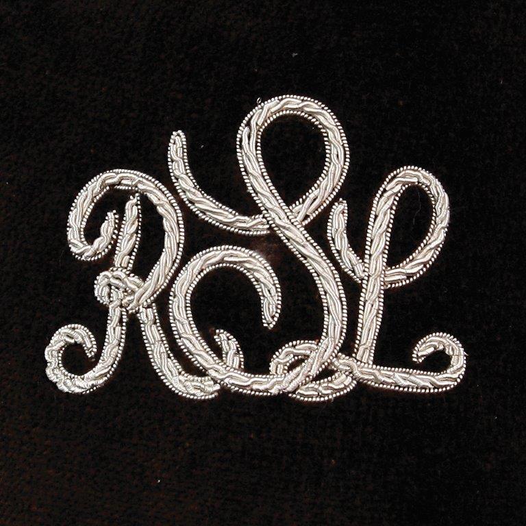 Initialled Monogrammed Velvet Slipper - Image 20
