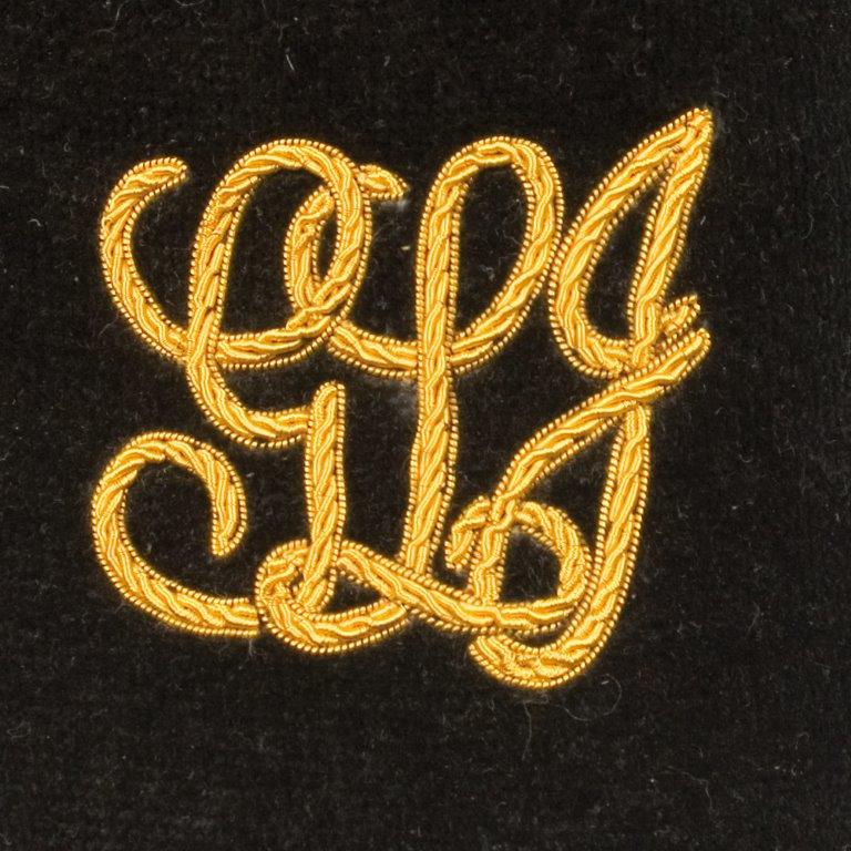 Initialled Monogrammed Velvet Slipper - Image 21