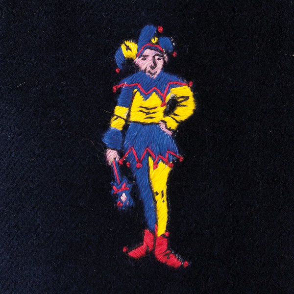 Joker Motif Embroidered Velvet Slipper - Image 2