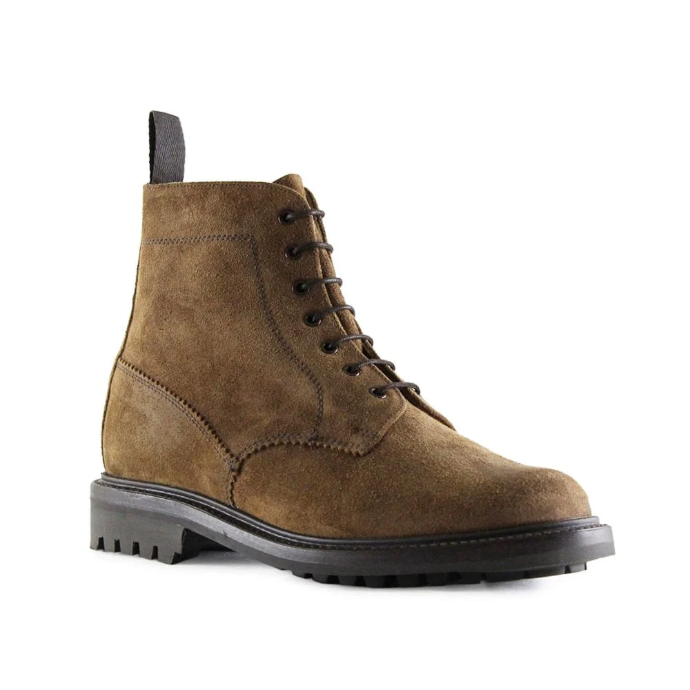 Kelso Mens Brown Waxy Suede Derby Boot - Image 3