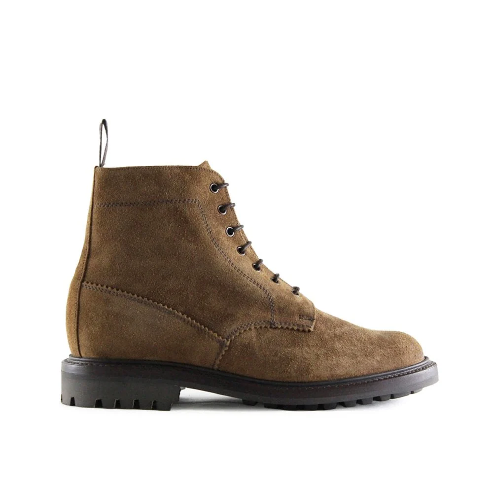 Kelso Mens Brown Waxy Suede Derby Boot - Image 4