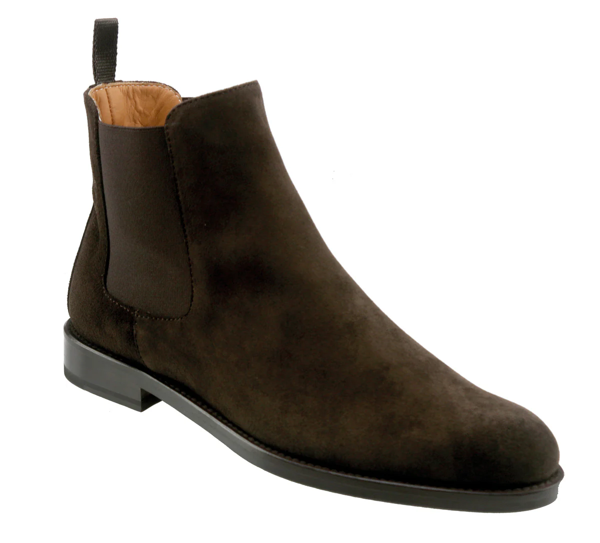 Ladies Chocolate Suede Chelsea Boot