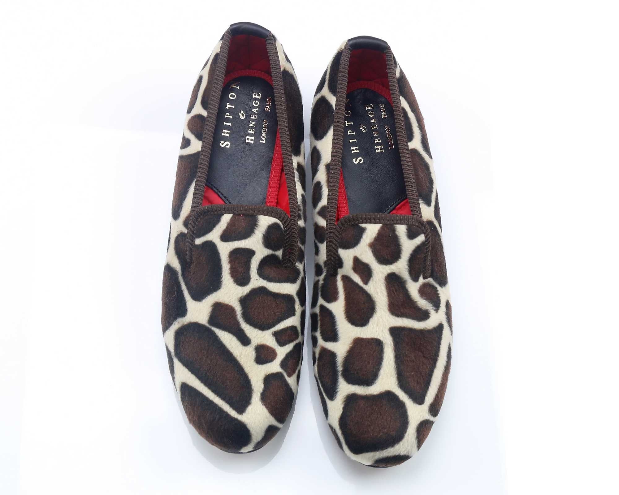 Ladies Giraffe Fabric Slipper - UK 6.5