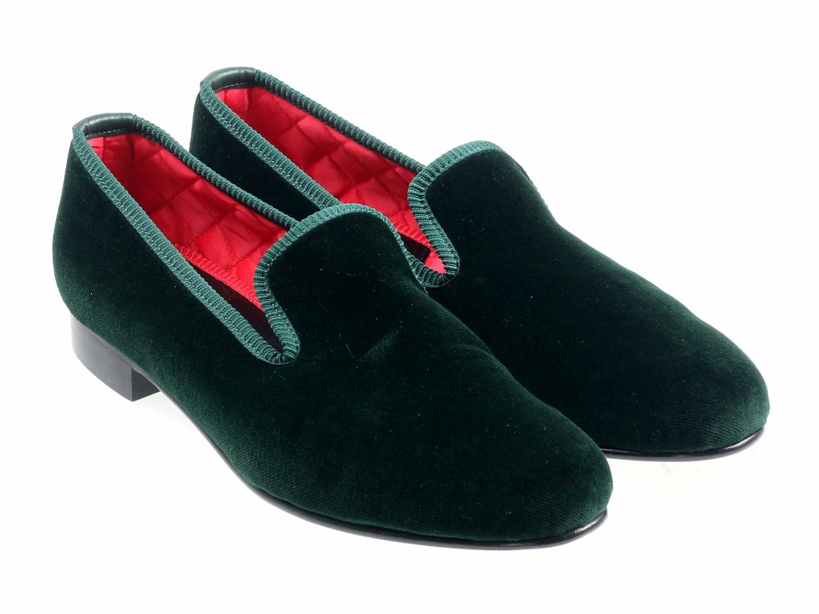 Ladies Green Velvet Slipper - UK 4